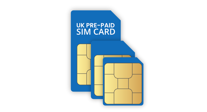 UK Pre-Paid Data SIM Card Recharge
